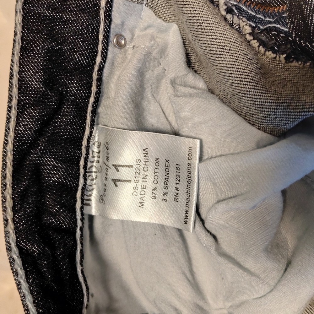 Stylish dark Denim Women's Jeans with crosses on back pockets - Picture 4 of 8